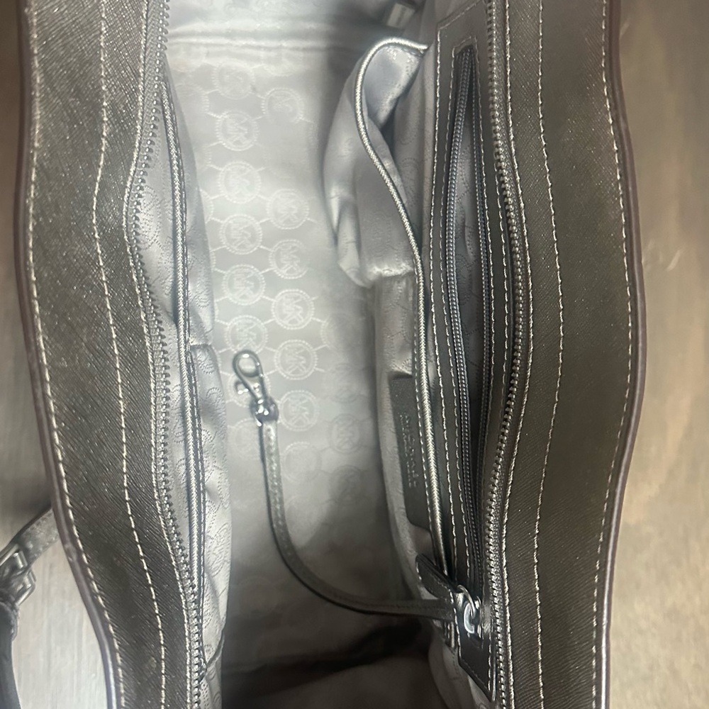 Michael Kors Metallic Gray Satchel